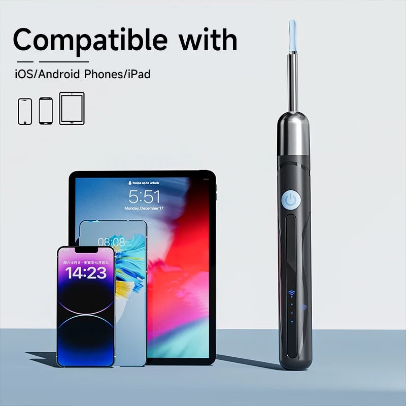 Otoscope Vidéo WiFi – Caméra d'Oreille HD pour Nettoyage Précis