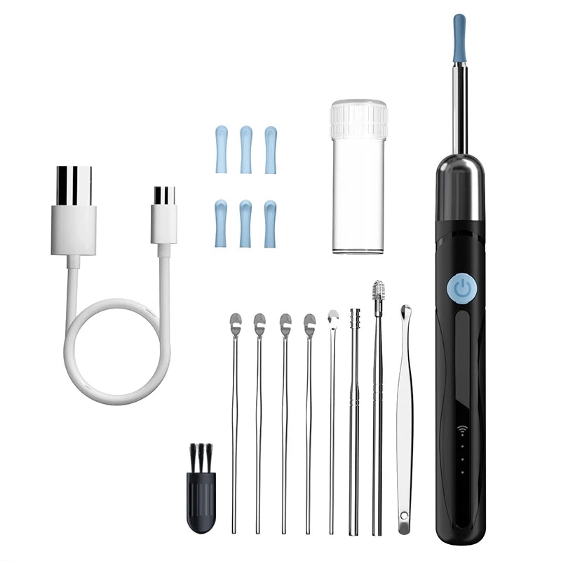 Otoscope Vidéo WiFi – Caméra d'Oreille HD pour Nettoyage Précis
